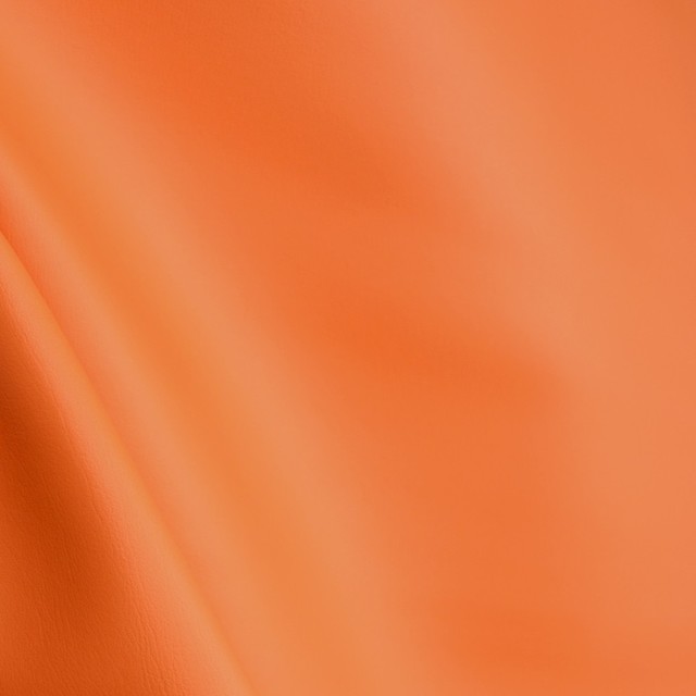 Solid Orange Vinyl Upholstery Fabric, Sample