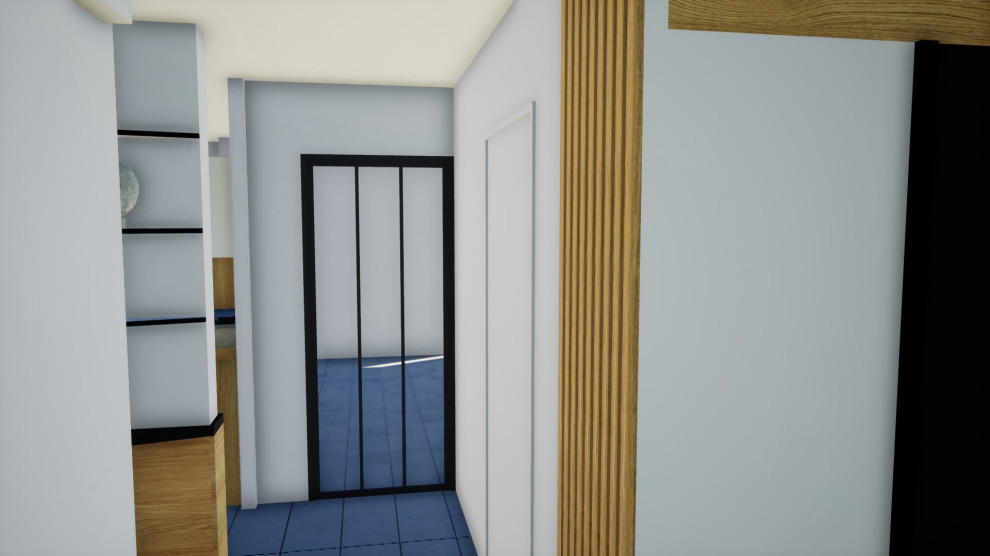 Esempio di un ingresso o corridoio minimalista