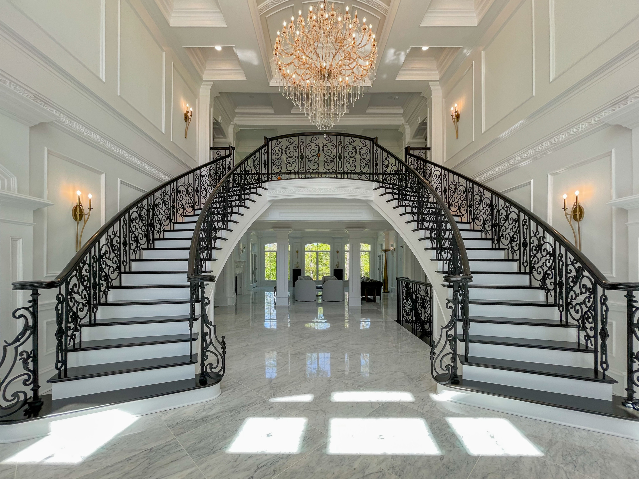 92_Grand Double Staircase in Exquisite Custom Home, Great Falls VA 22066