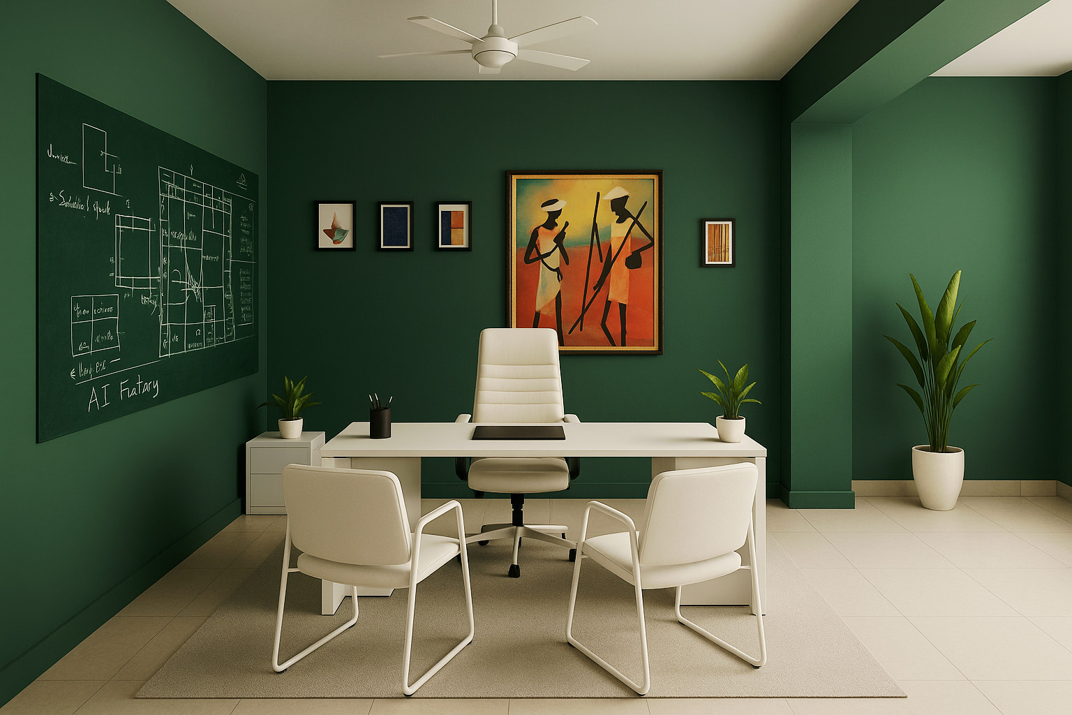 Home Office With Green Walls: Boost Creativity and Focus Instantly