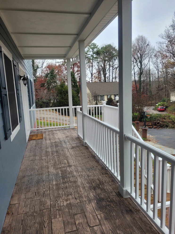Stamped concrete porch
