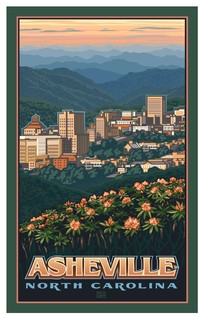 Paul Leighton Asheville Rhodies Art Print, 12"x18"