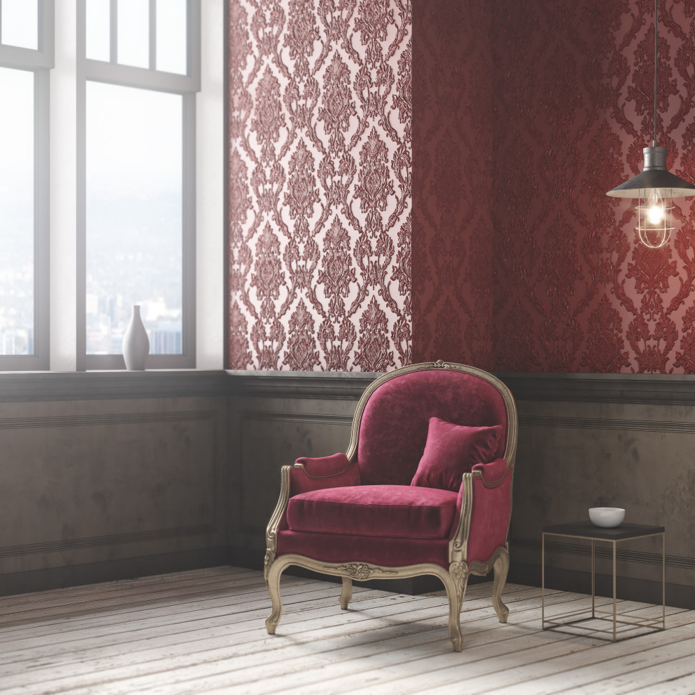 Гипсовые обои Wallcrusta в интерьере