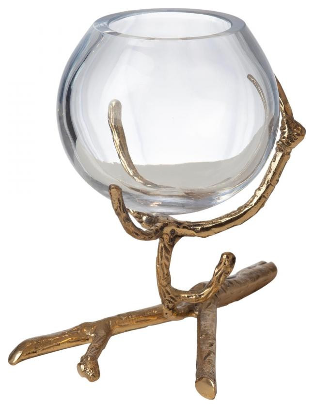 Twig Brass Vase Holder Contemporary Vases by Lighting Reimagined