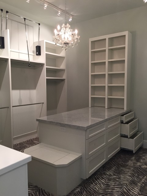 White Carrara Marble Countertops Modern Wardrobe Houston