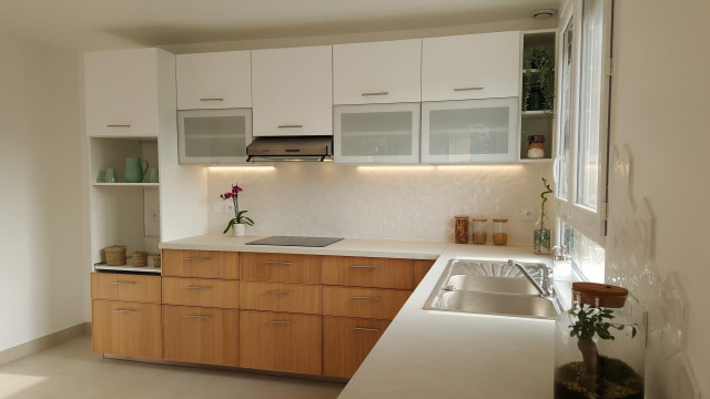 Cr&eacute;ation d'une cuisine &eacute;quip&eacute;e ORMESSON - Appt 2 modern-kueche
