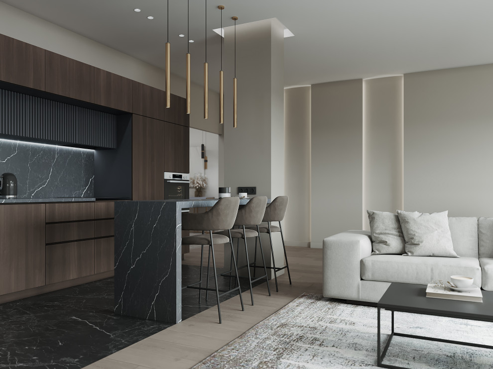 Дизайн-проект 3-комнатной картиры ЖК "Дом на Грота", 102 кв.м, Спб