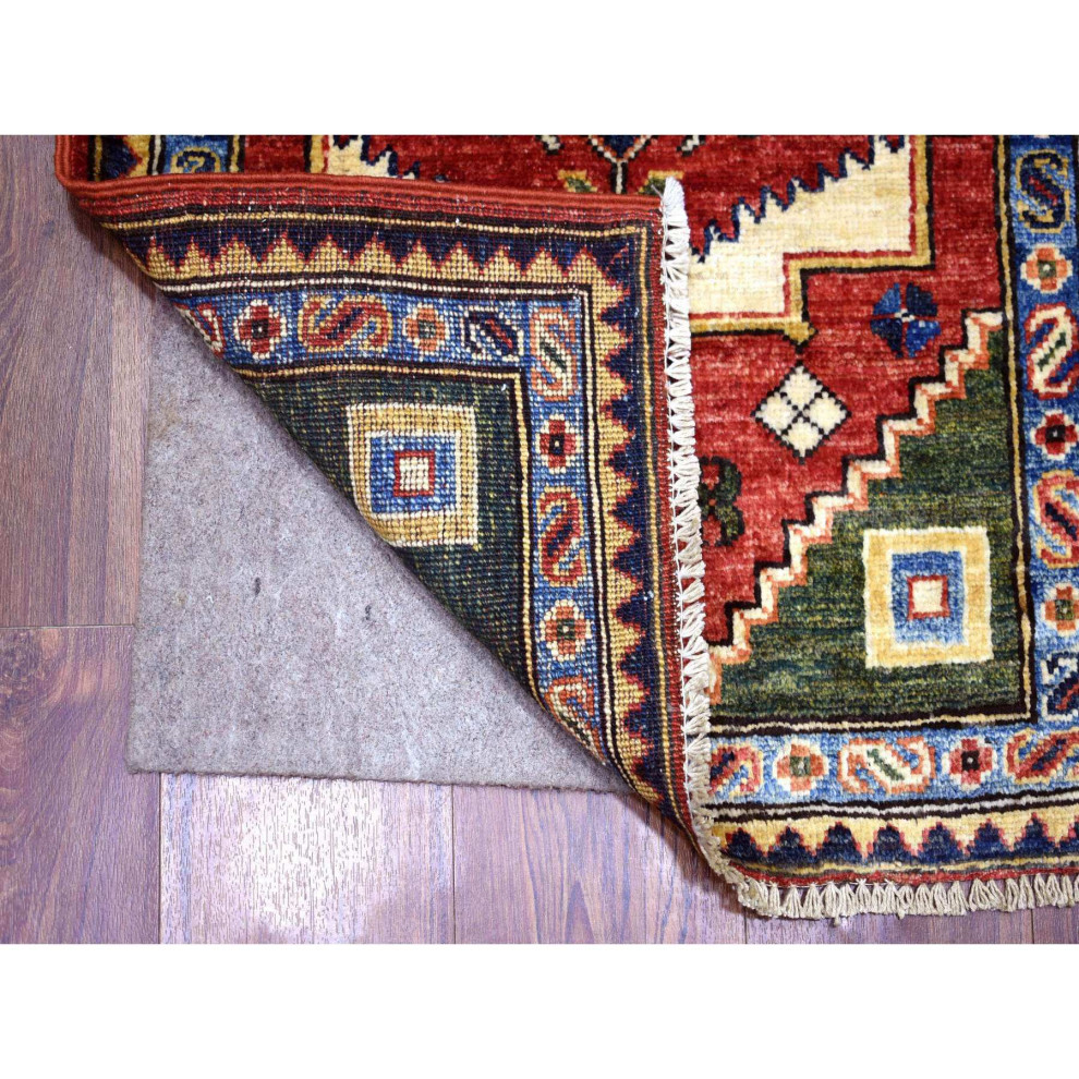 直販特注品 Shahbanu Rugs Brick Red Hand Knotted， Turkeman Ersari， Pure Wool  Oriental R 家具、インテリア