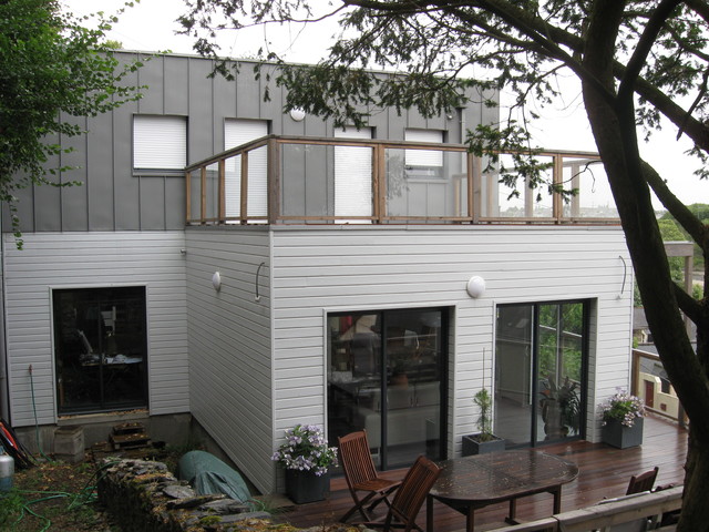 Construction d'une maison contemporaine trendy-hus-og-facade