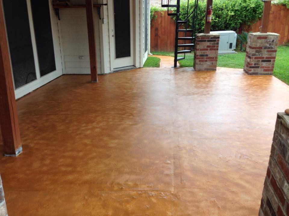 Stained Concrete Ideas Rustic Houston by