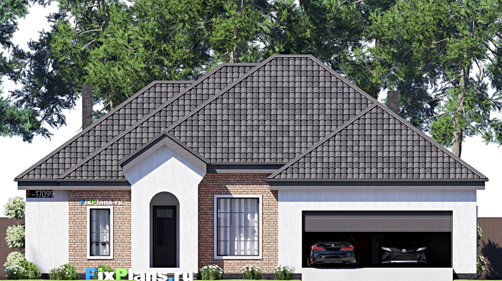 Проект одноэтажного дома 16х20м S216м2 F-17099