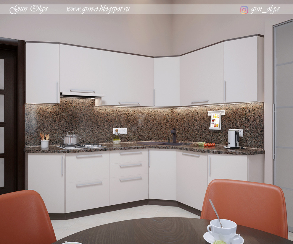 Кухня. Дизайн и визуализация для мебельной компании в интерьер заказчика