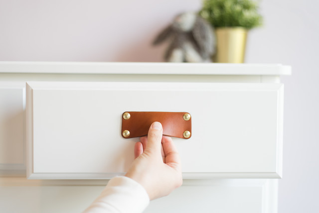 Girl S Room Remodel With Soft Natural Leather Drawer Pulls