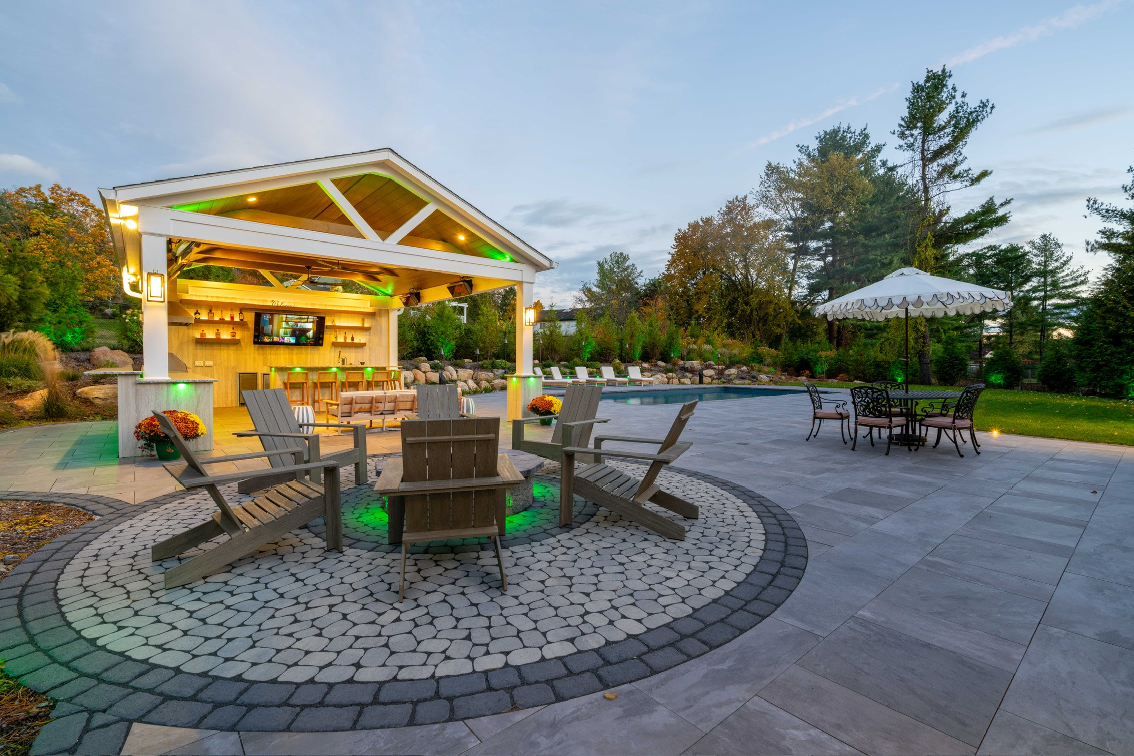 Porcelain Paradise with a Party Pavilian