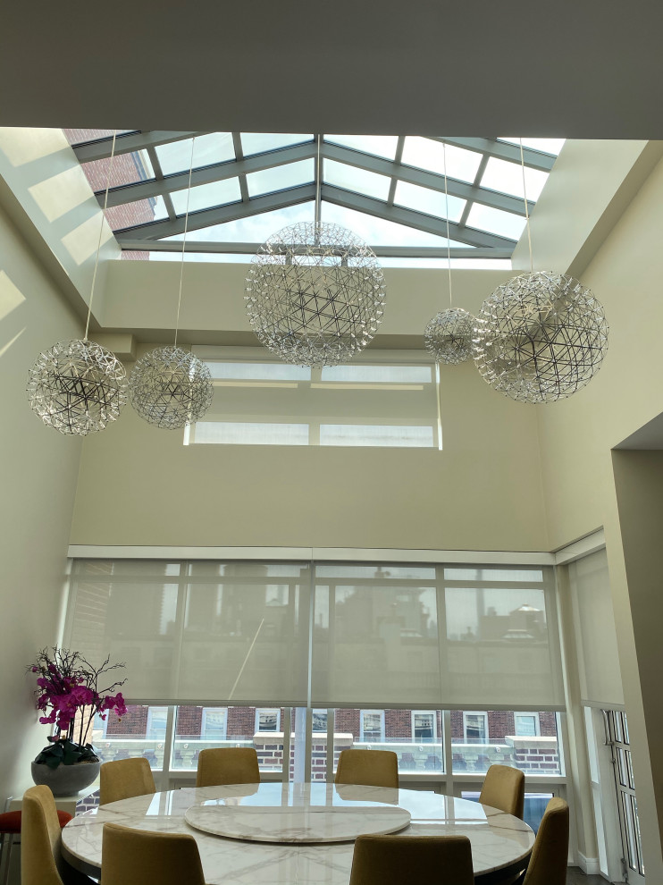 Dining room shades Modern Dining Room New York by OSAV Design