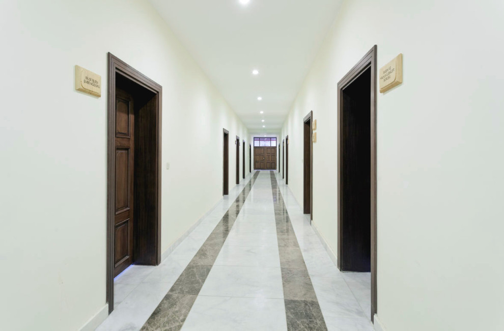 Inspiration for a modern hallway remodel in Other