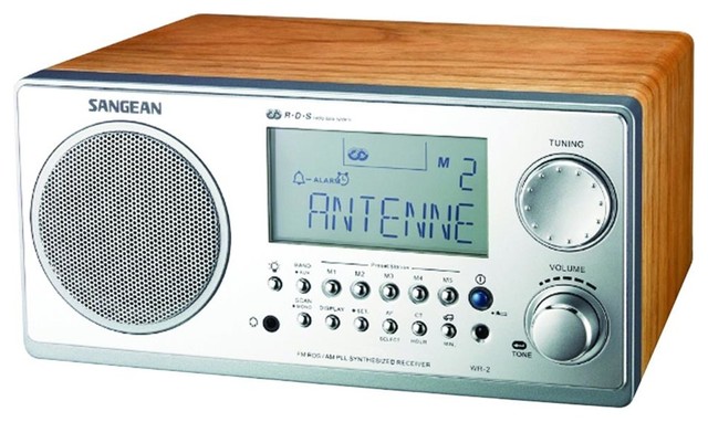 Sangean Digital AM/FM Stereo System With LCD and Alarm Clock, Walnut