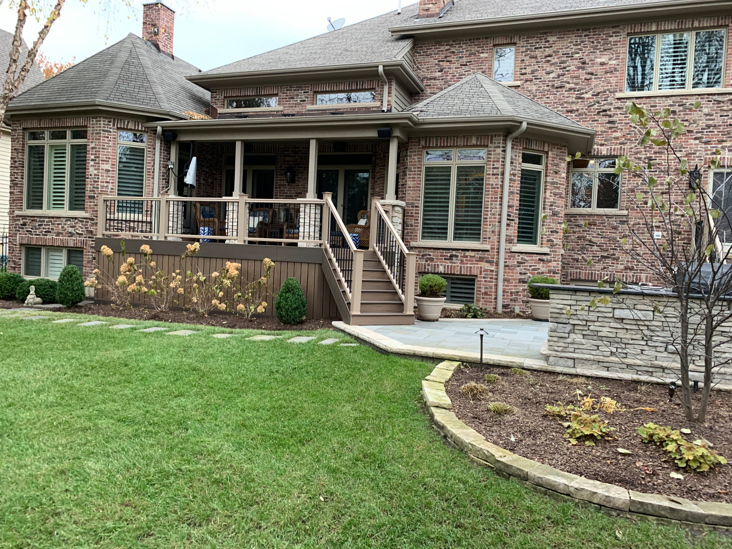 Outdoor Escape with Composite deck and bluestone patio