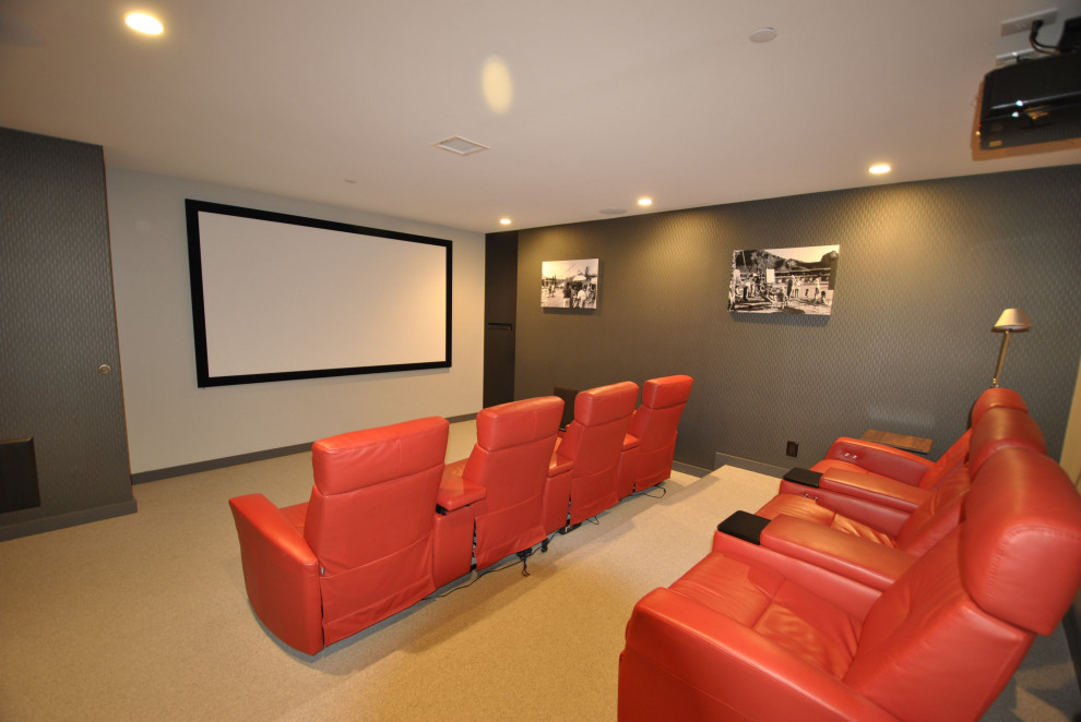 Mittelgroßes Modernes Heimkino in Phoenix