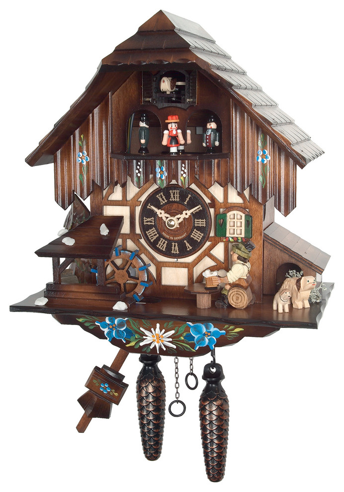Dancers Engstler WeightDriven Cuckoo Clock Full Size Rustic