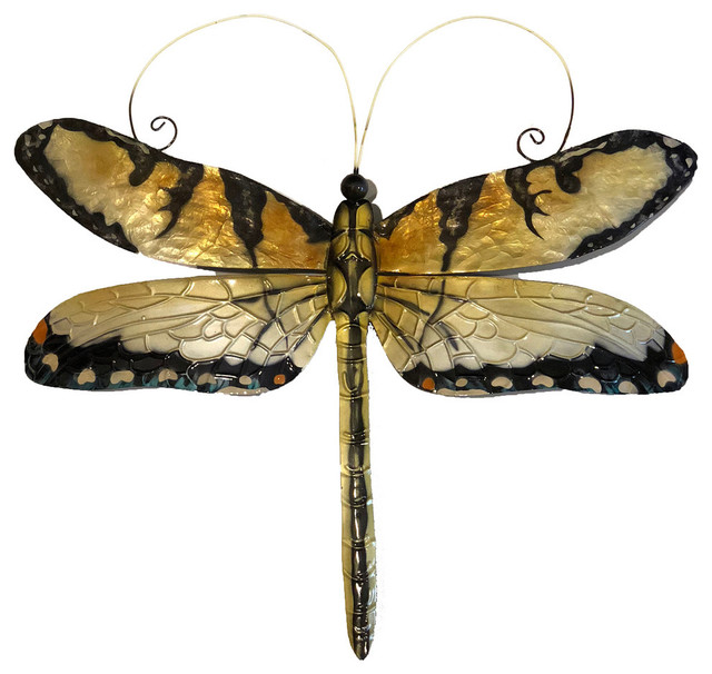 Dragonfly Wall Decor Gold And Blue