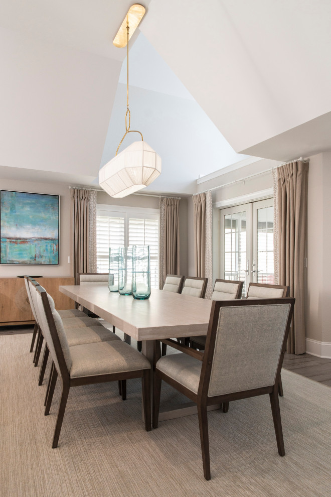 This is an example of a beach style dining room in Baltimore.