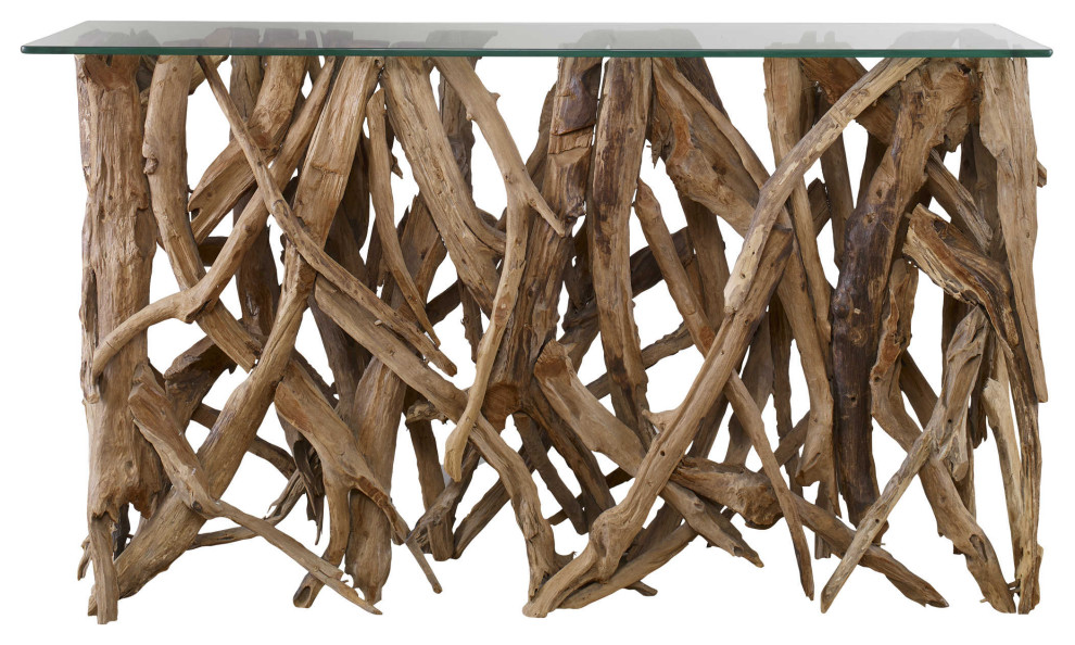 drift wood console table