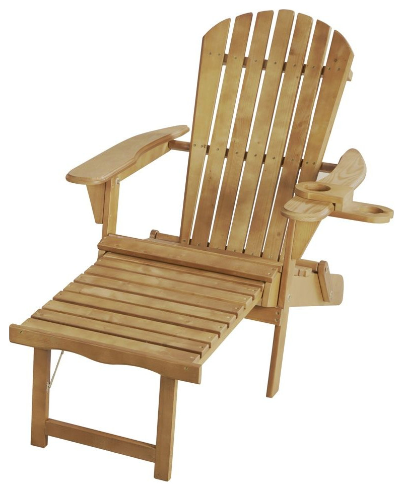 Oceanic Adirondack Chaise Foldable Chair, 1 Chair Transitional Adirondack Chairs by CTE