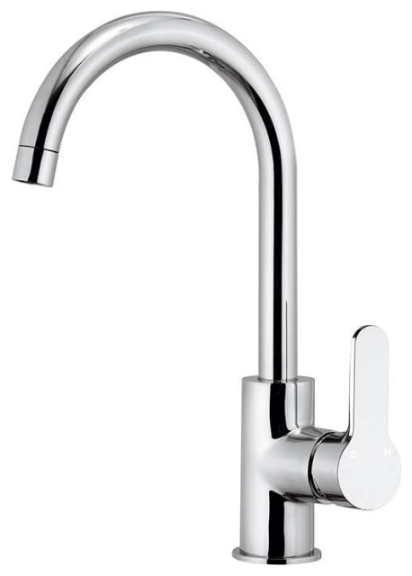 Chrome Round Vessel Sink Faucet