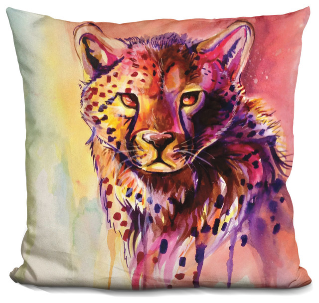 Cheetah Decorative Accent Throw Pillow Contemporary Decorative