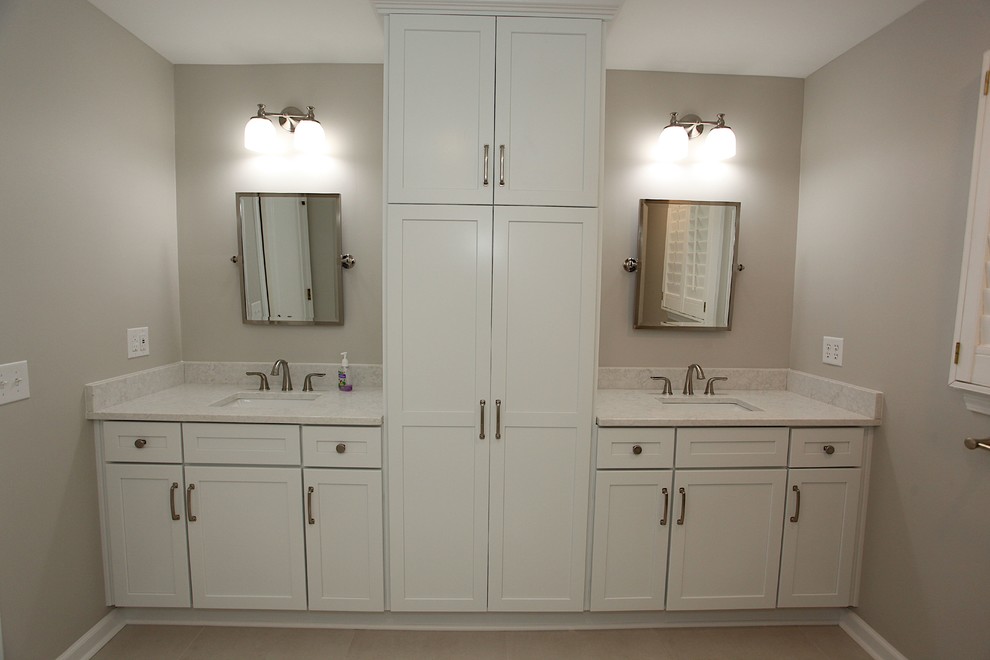 Inspiration for a transitional bathroom remodel in Indianapolis