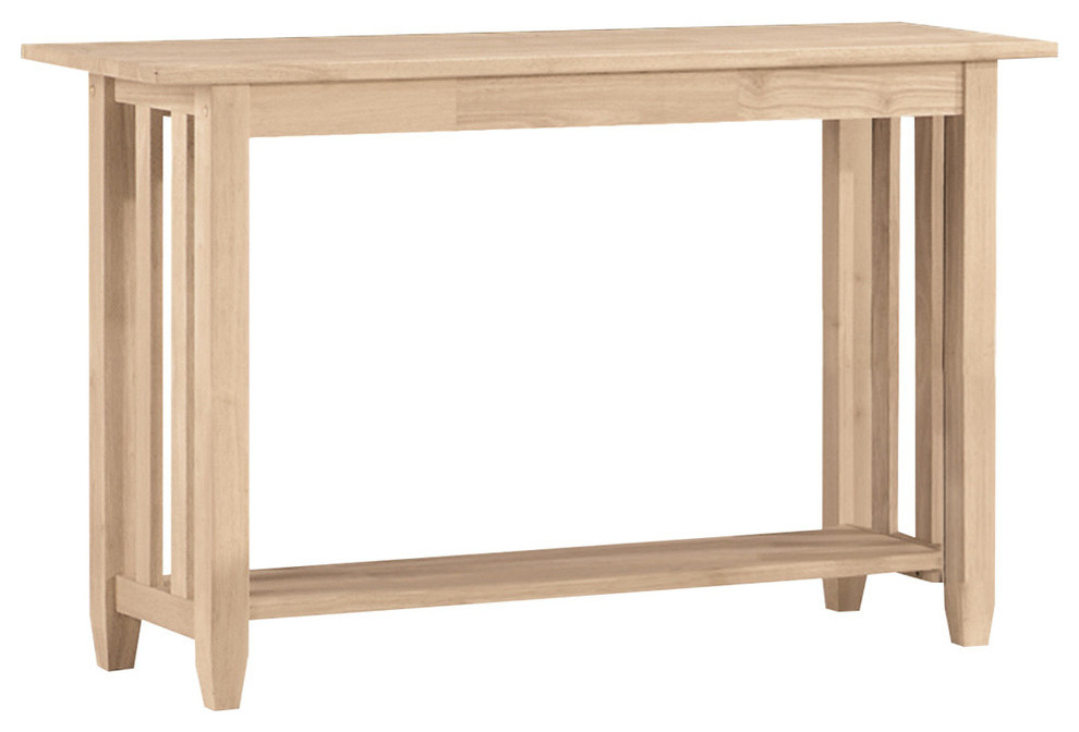 International Concepts Mission Unfinished Sofa Table