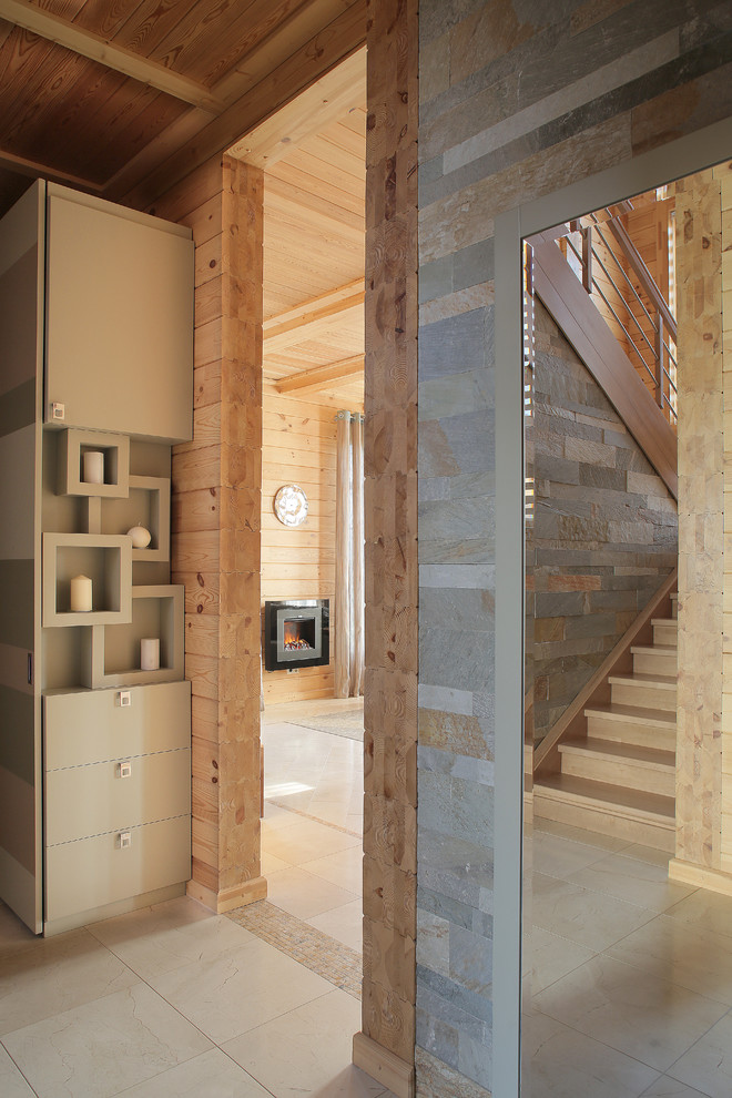 Современный дом из бруса в эко стиле