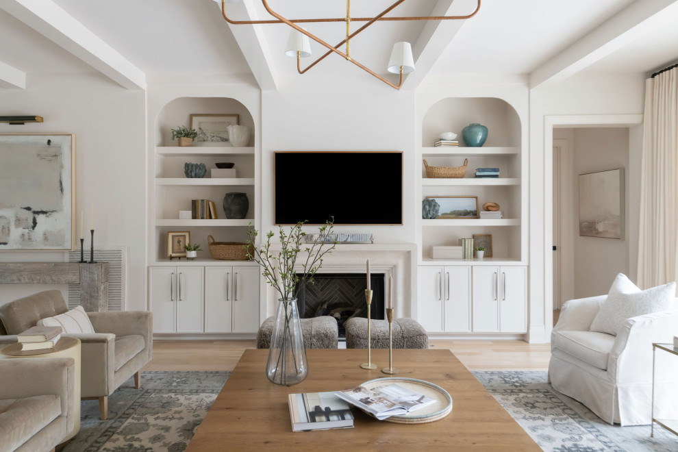 French Modern Estate - French Country - Living Room - Nashville - by ...