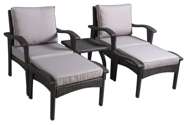 Gdf Studio 5 Piece Maui Outdoor Gray Wicker Seating With Cushions Gdf Studio 5 Piece Maui Outdoor Gray Wicker Seating With Cushions Set