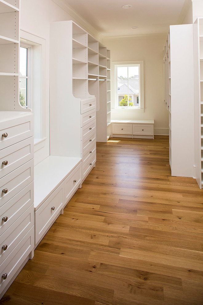 Inspiration for a transitional closet remodel in Charleston