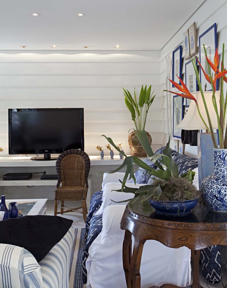 Photo of a beach style living room in Other.