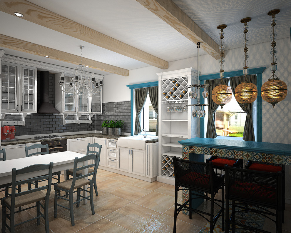 Таунхаус. Общая площадь 120 м2. Стиль Фьюжн.