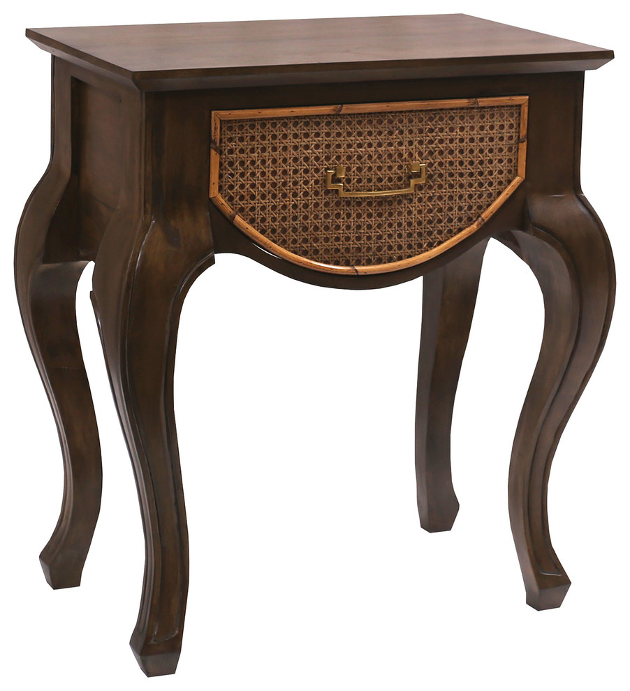 Elk Traditional Master Side Table With Brown Finish 7119005 Tropical