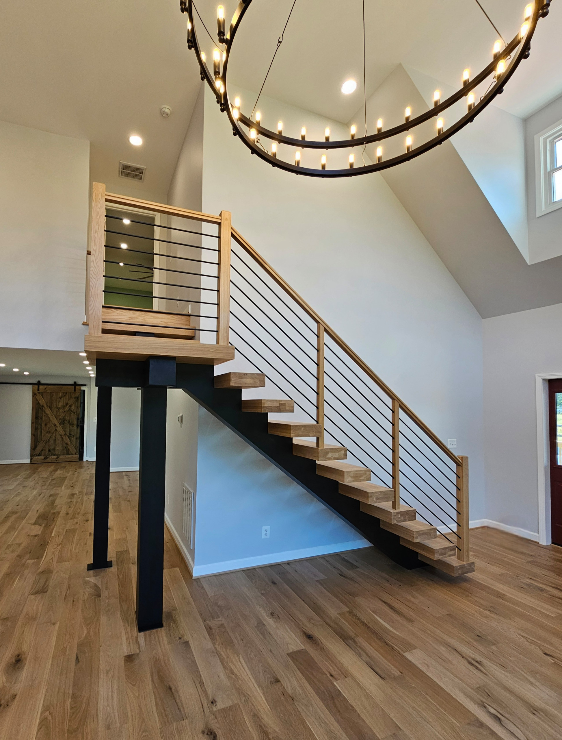 123_Modern Meets Rustic Farmhouse Staircase, Leesburg, VA 20175
