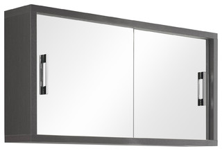 Giava Large Mirror Cabinet With Sliding, Sliding Mirror Door Bathroom Cabinet