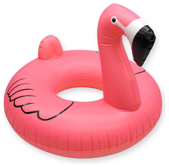 Full Size Giant Inflatable Pink Flamingo Tube Swimming Pool Float Floaties Ring 