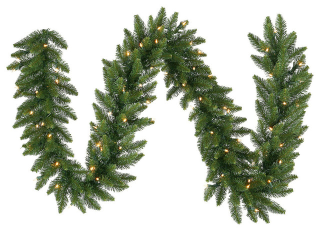 50' Camdon Fir Artificial Christmas Garland, 400 Warm White LED Lights