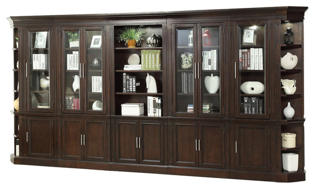 Parker House Stanford 7 Piece Library Bookcase Wall Sherry