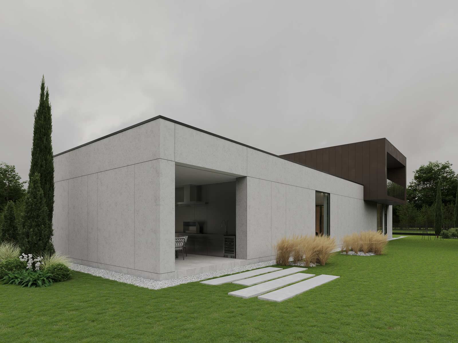 Вид на летнюю кухню