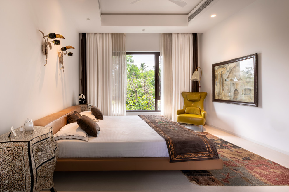 Inspiration for a contemporary bedroom in Hyderabad.