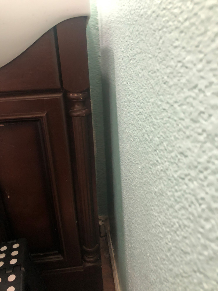 Design ideas to fill this gap between guest bathroom sink and wall