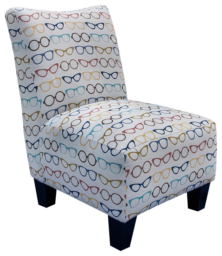 Armless Accent Chair, Designer Eyeglass
