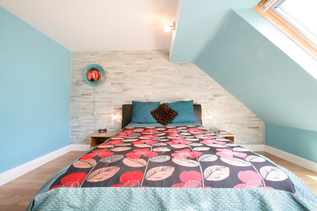 Funky loft conversion contemporary-badrum