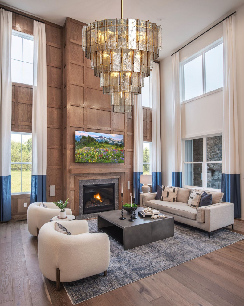 Living room - modern living room idea in Other